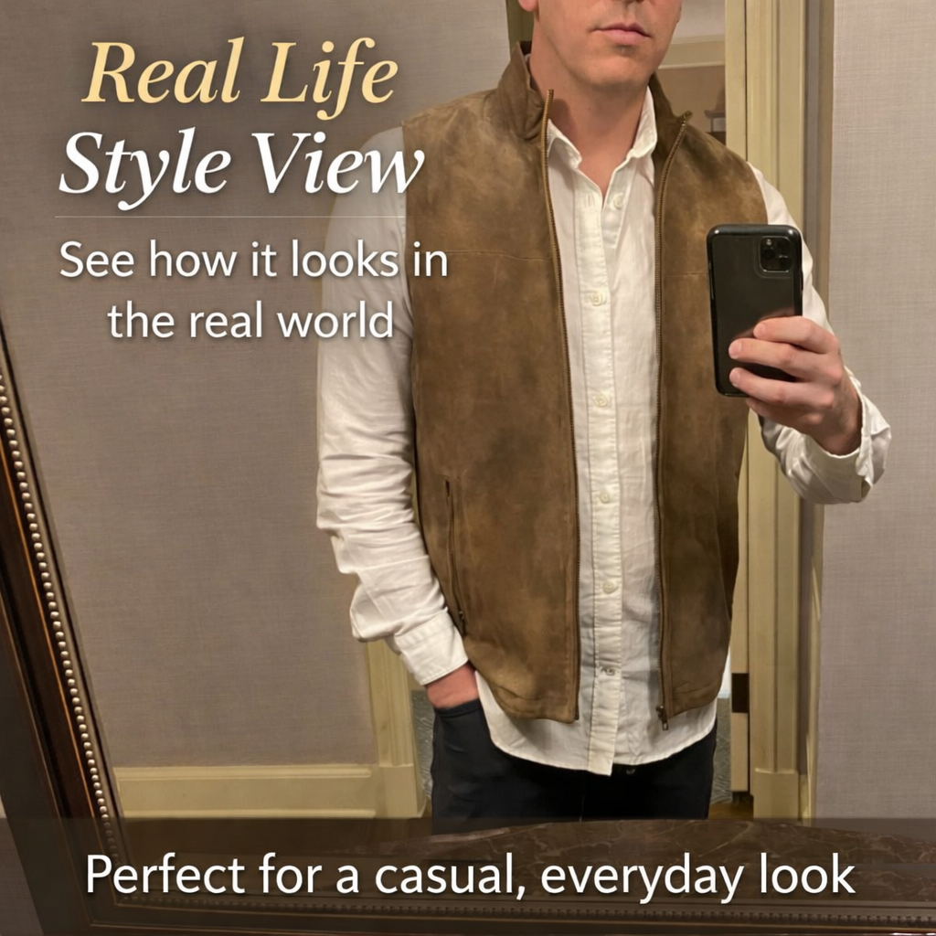 Men's Suede Casual Waistcoat Vest