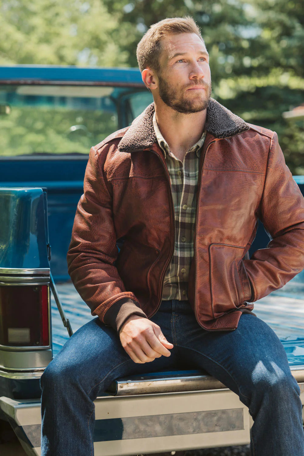 Maverick Leather Bomber Jacket