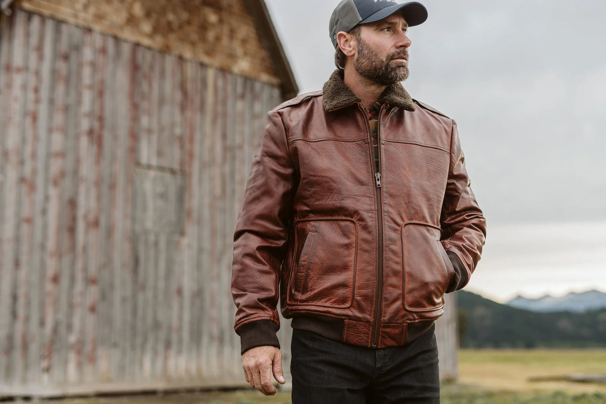 Maverick Leather Bomber Jacket