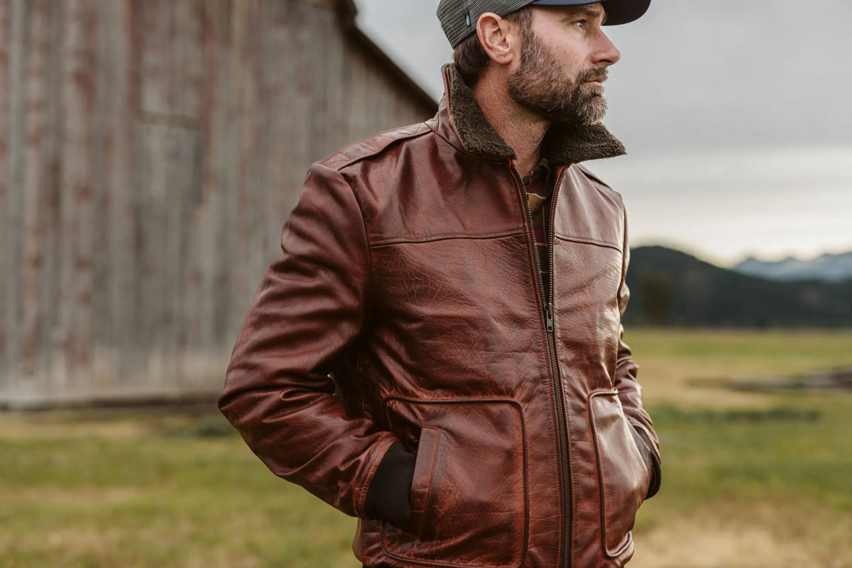 Maverick Leather Bomber Jacket