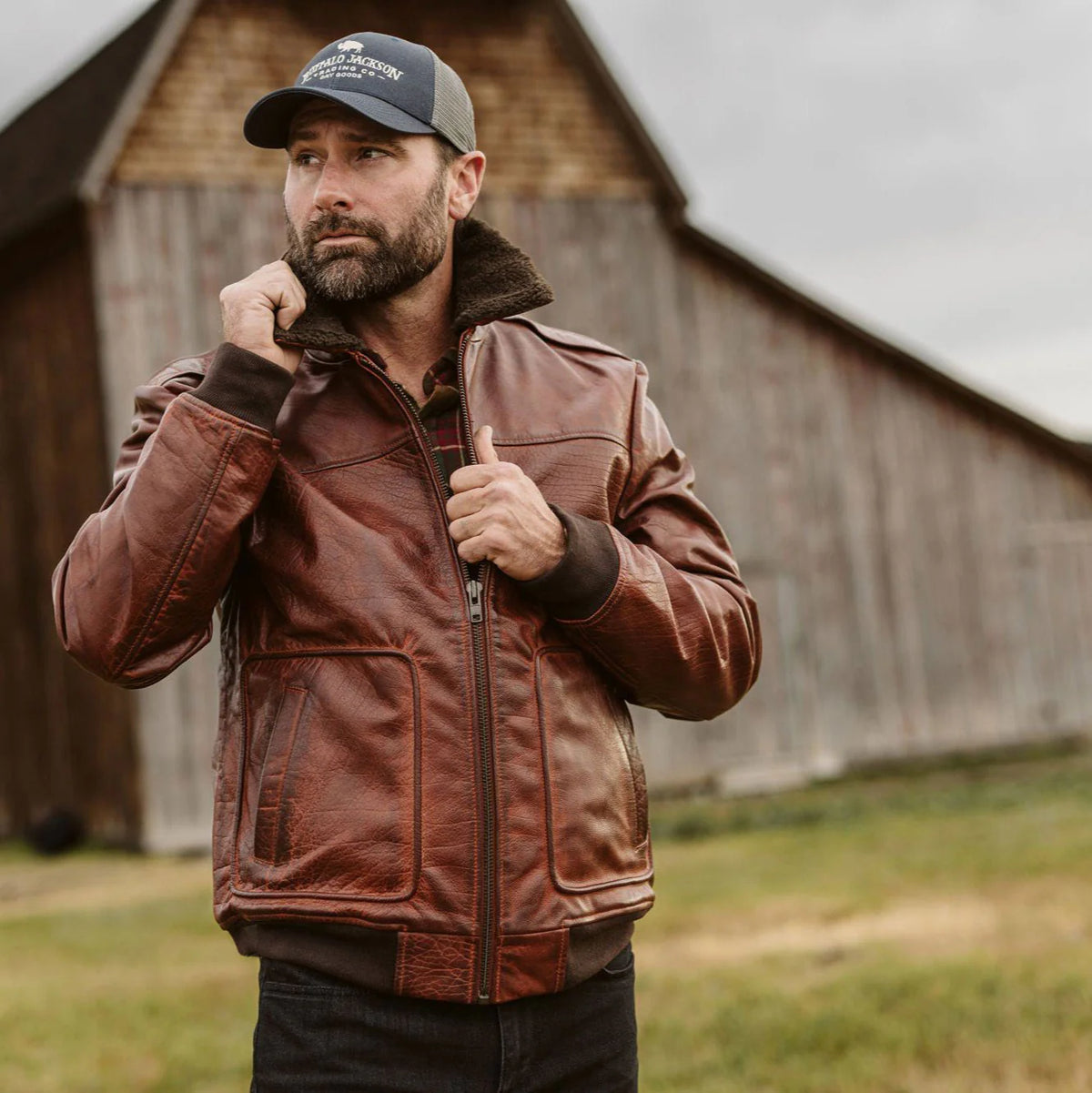 Maverick Leather Bomber Jacket