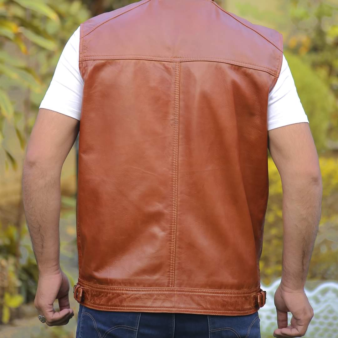 Original leather west for men