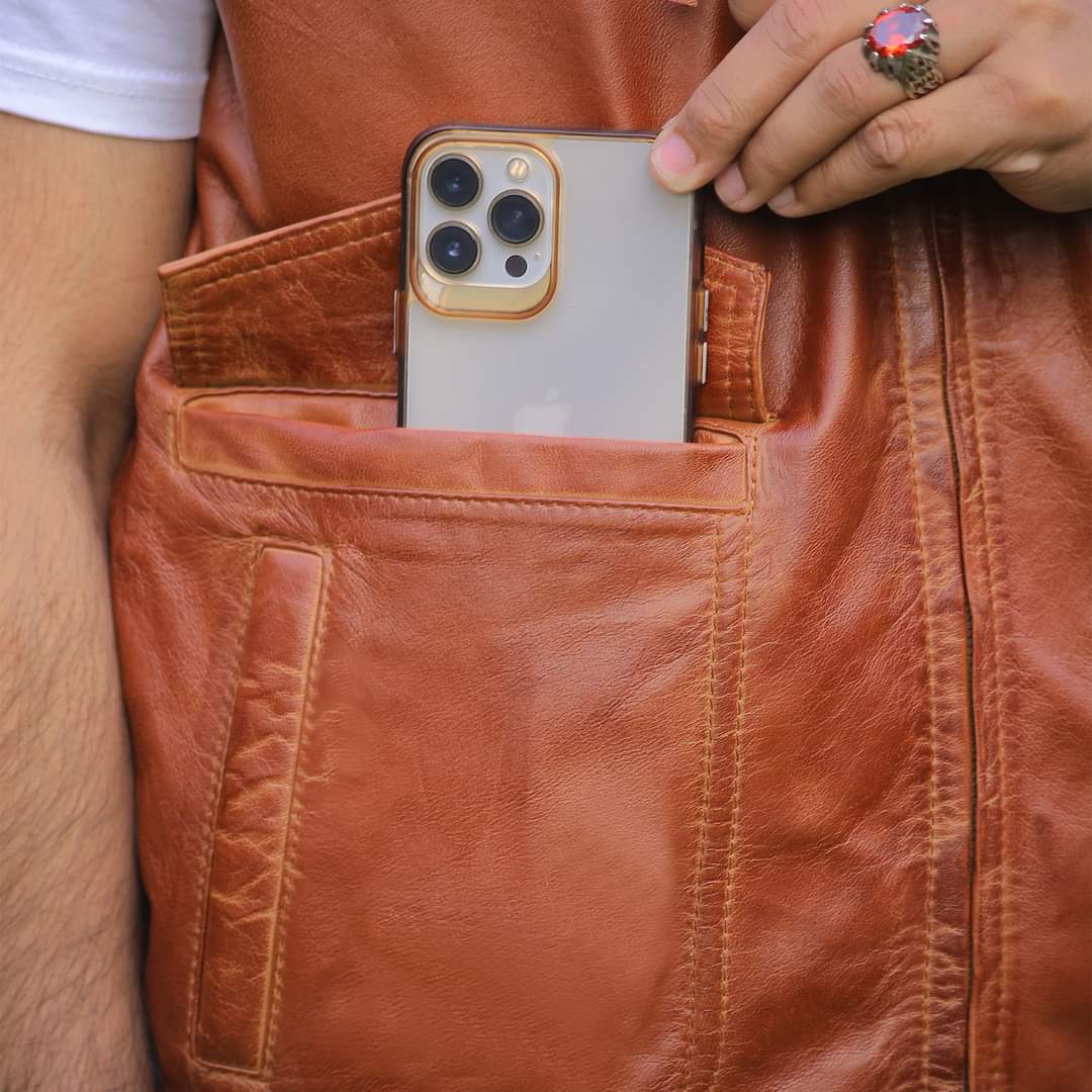 Original leather west for men