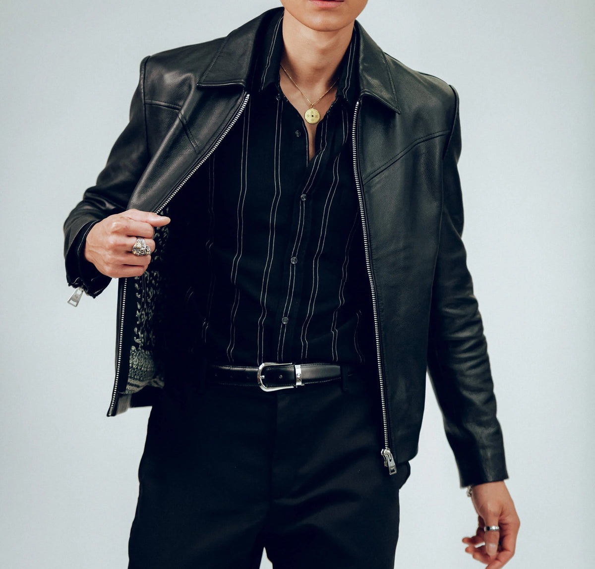 Dean Black stylish leather jacket for men’s