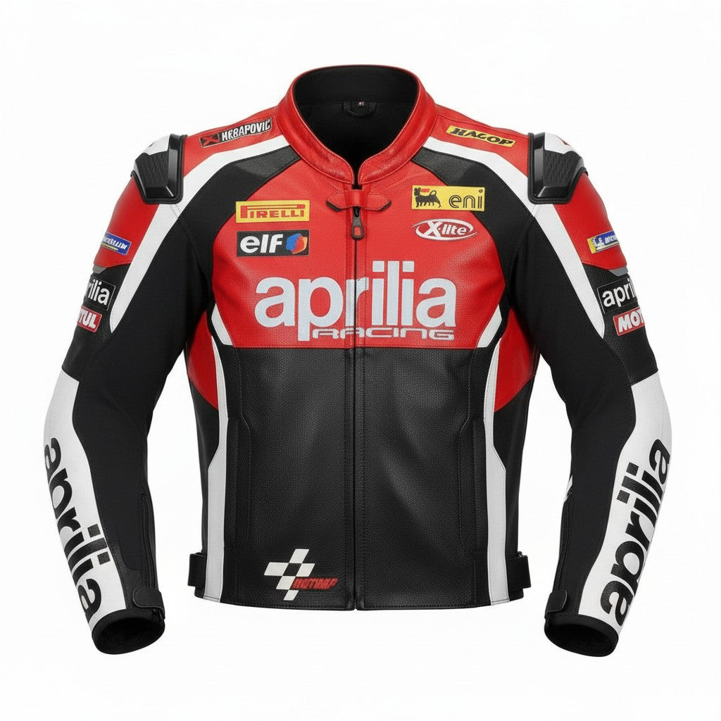 Aprilia motorcycle leather racing jacket