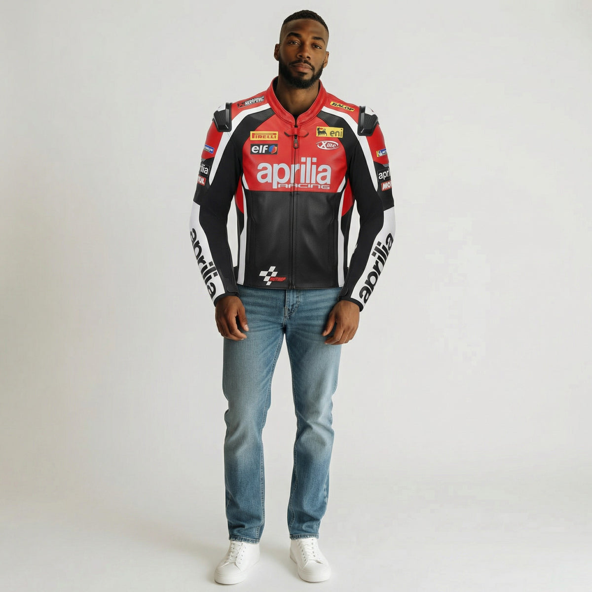 Aprilia motorcycle leather racing jacket