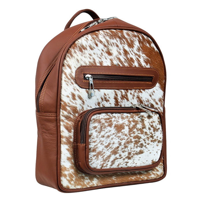 Natural Cowhide Backpack Bag, Real Cowhide Hair on Backpack Bag
