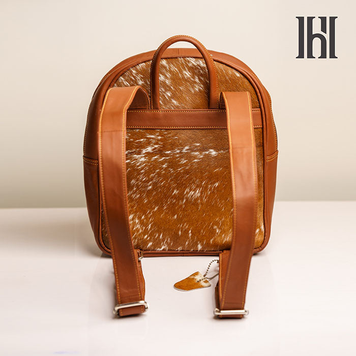 Natural Cowhide Backpack Bag, Real Cowhide Hair on Backpack Bag