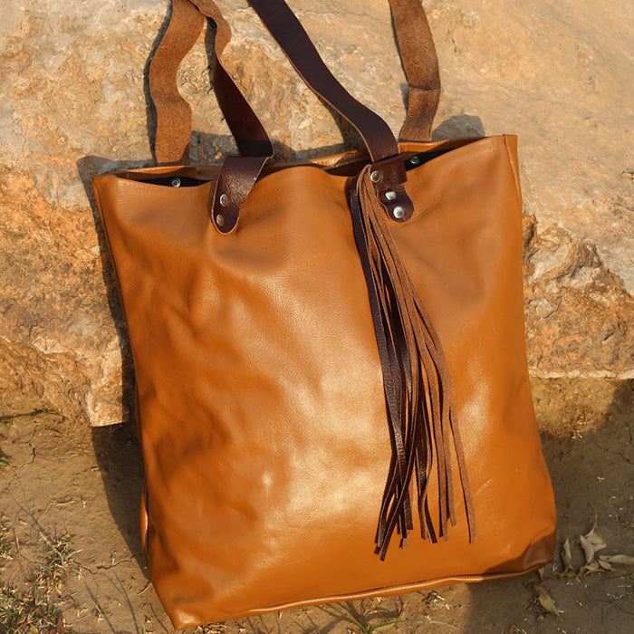Ladies Leather Tote Bag