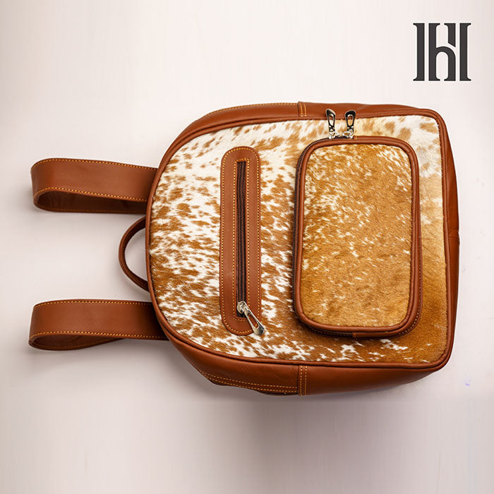 Natural Cowhide Backpack Bag