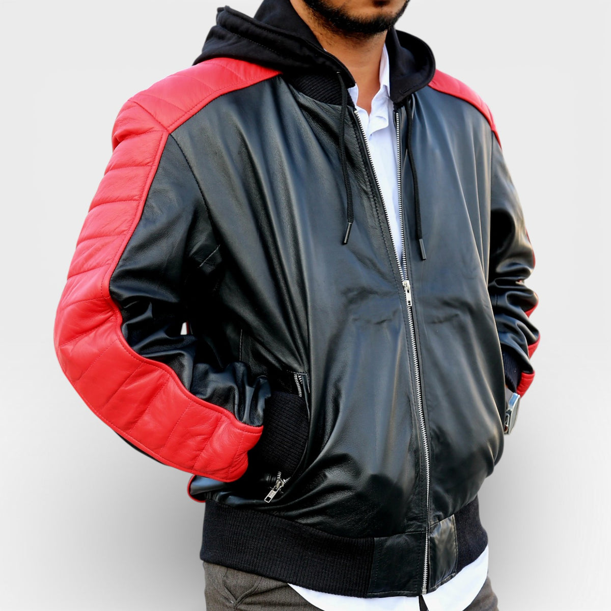 Miami Vice Stunt Leather Bomber Jacket