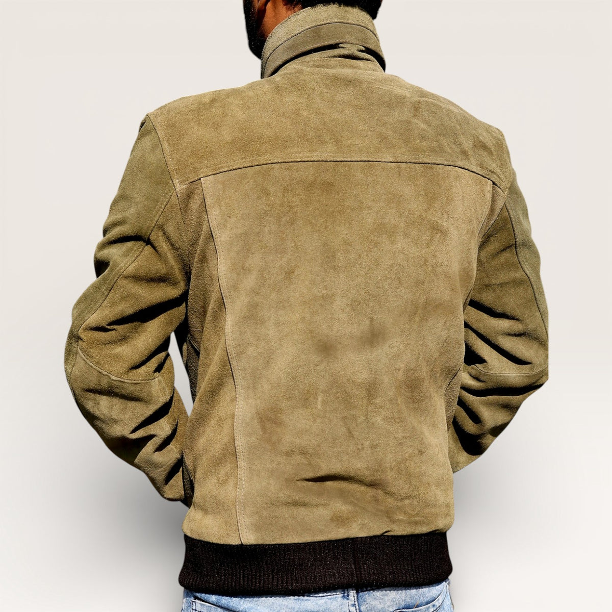 Men's Premium Green Suede Leather Jacket