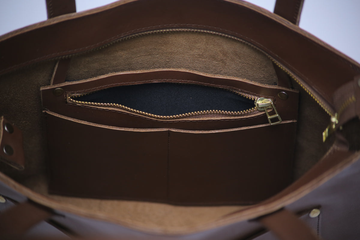 Brown Ladies Leather Tote