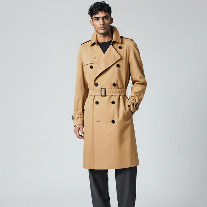 Men’s Leather Trench Coat