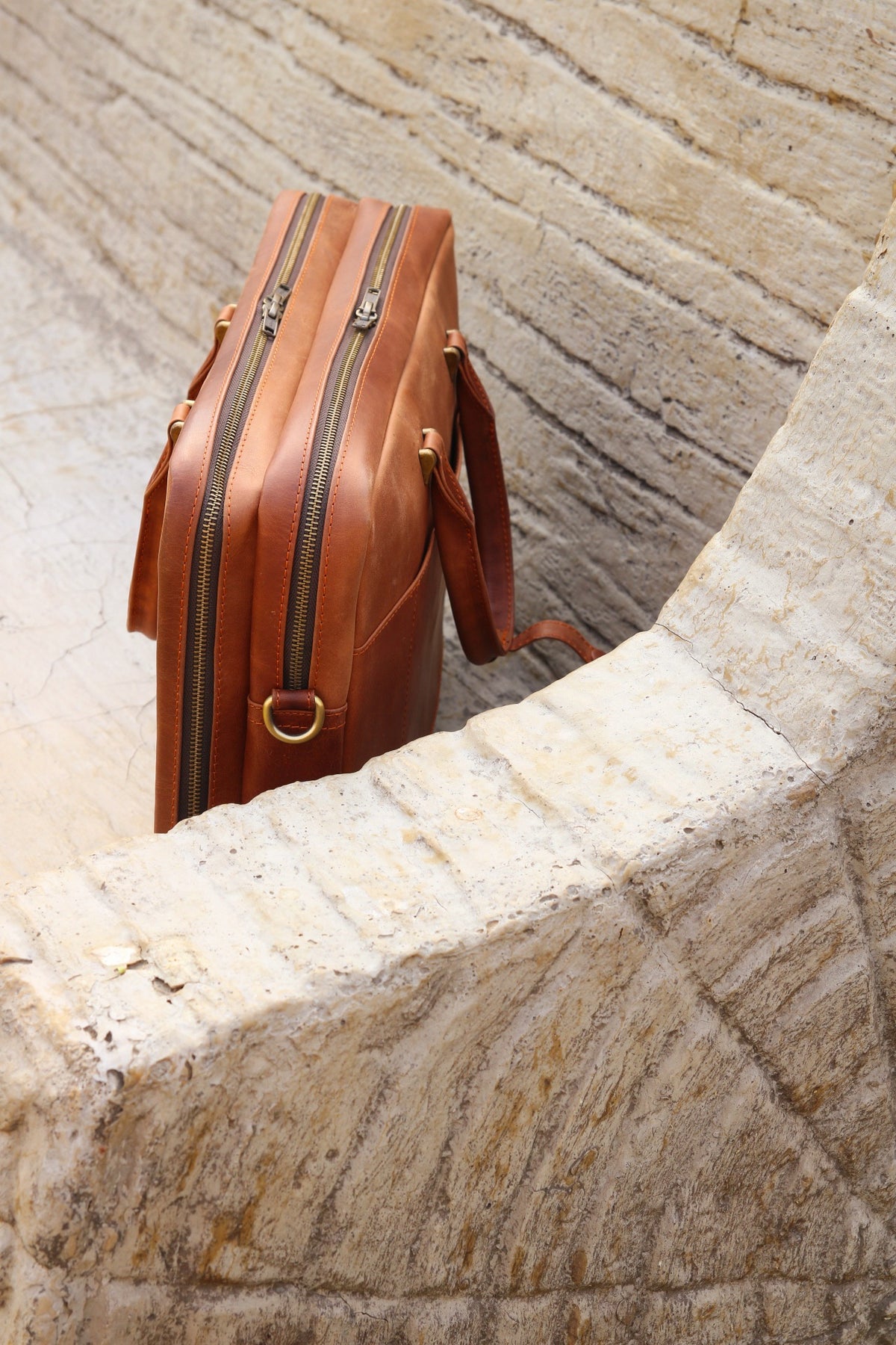  Professional Double Compartment Leather Laptop Bag | Office & Travel
