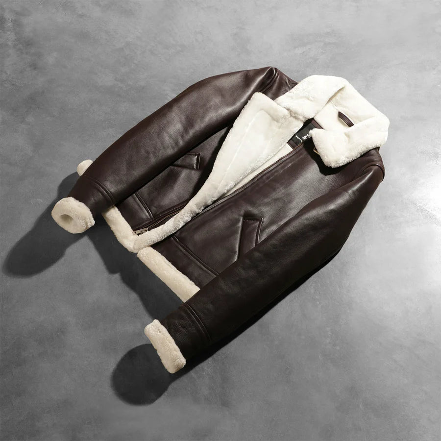 Women's B-3 Leather Bomber Jacket