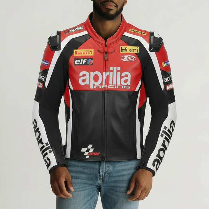 Aprilia motorcycle leather racing jacket