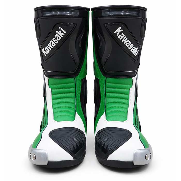 Kawasaki Motorcycle Racing Leather Boots