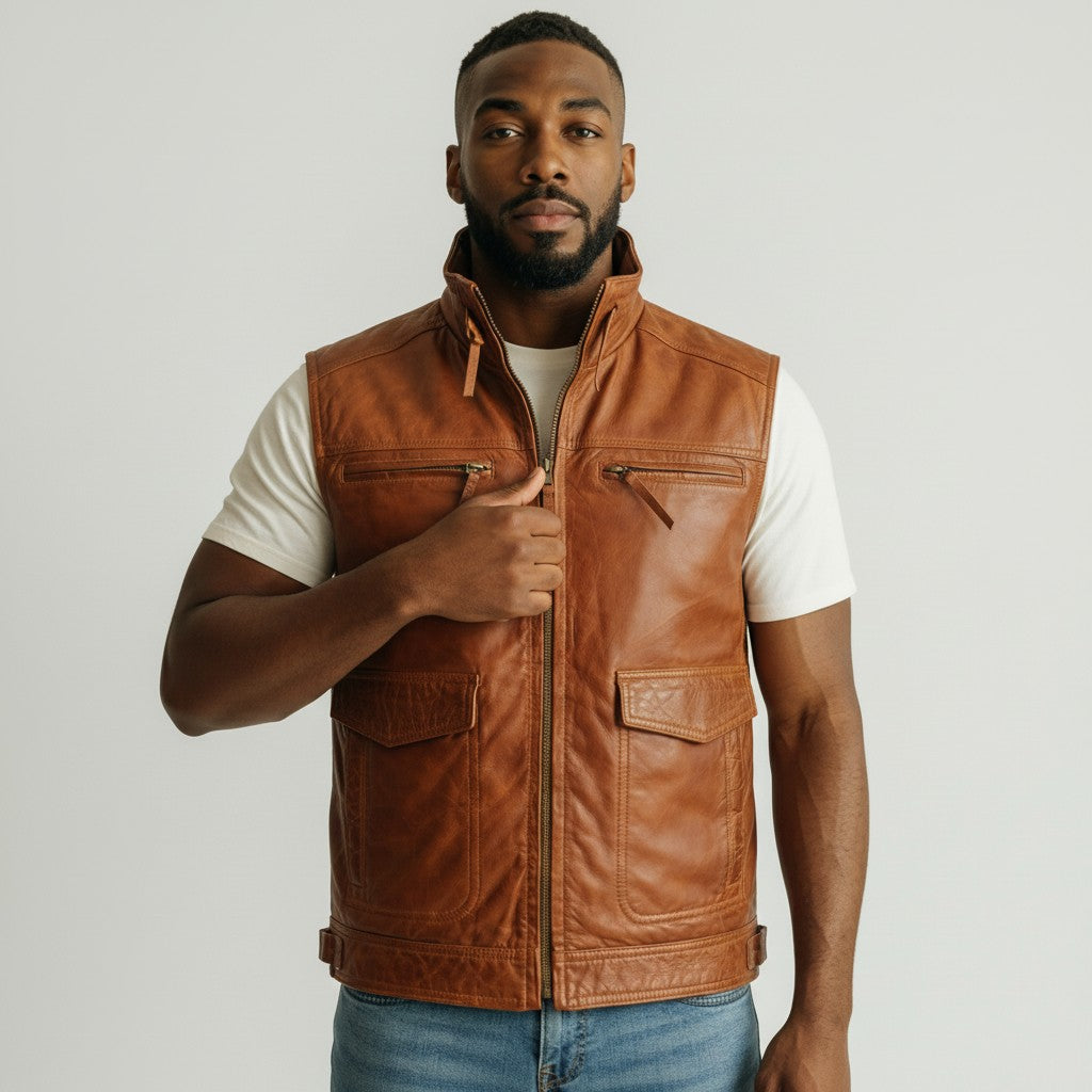 Original Leather West for Men – Classic Handcrafted Leather Vest