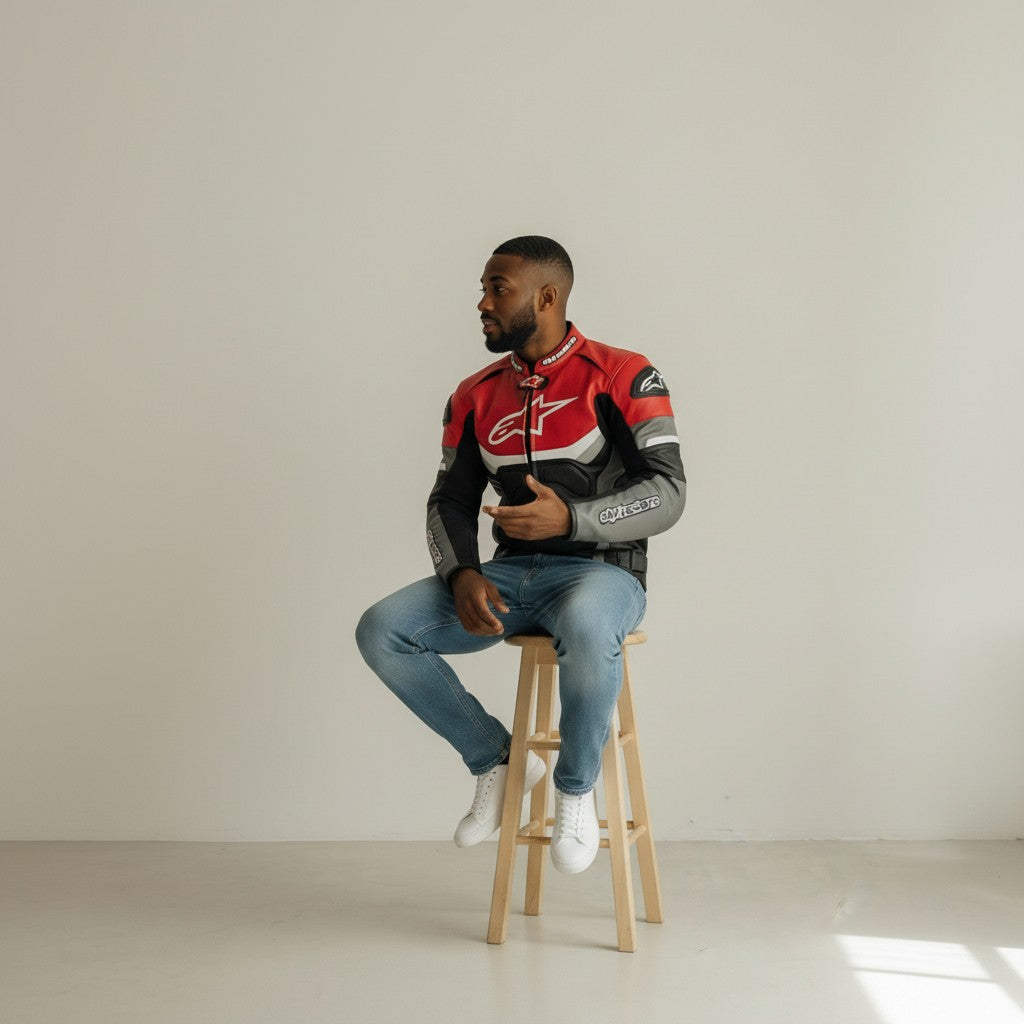 Alpinestars biker Celer racing Leather Jacket