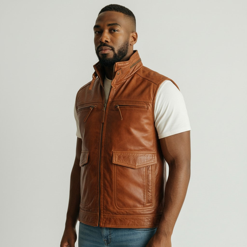 Original Leather West for Men – Classic Handcrafted Leather Vest