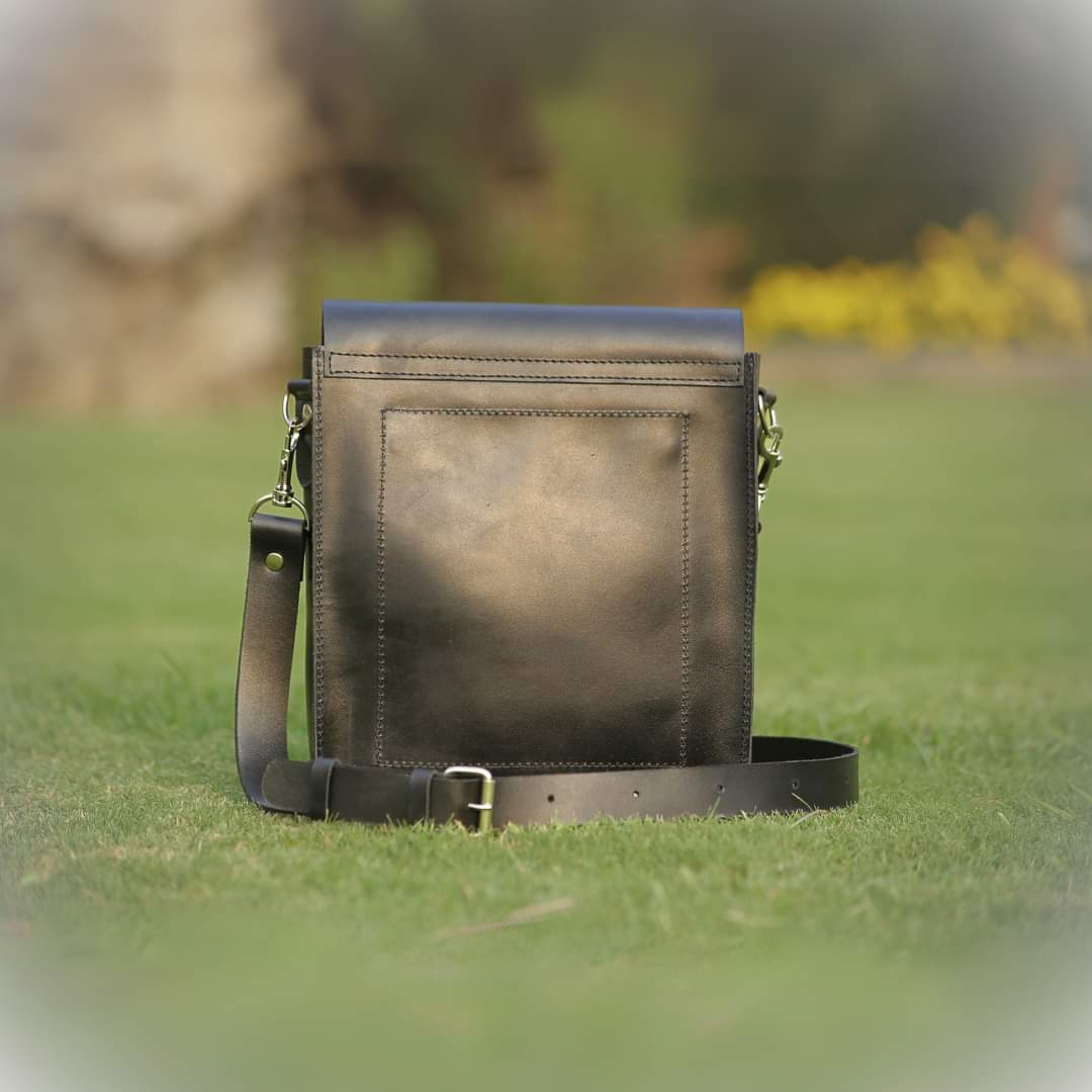 Leather unisex crossbody bag, premium leather crossbody bag