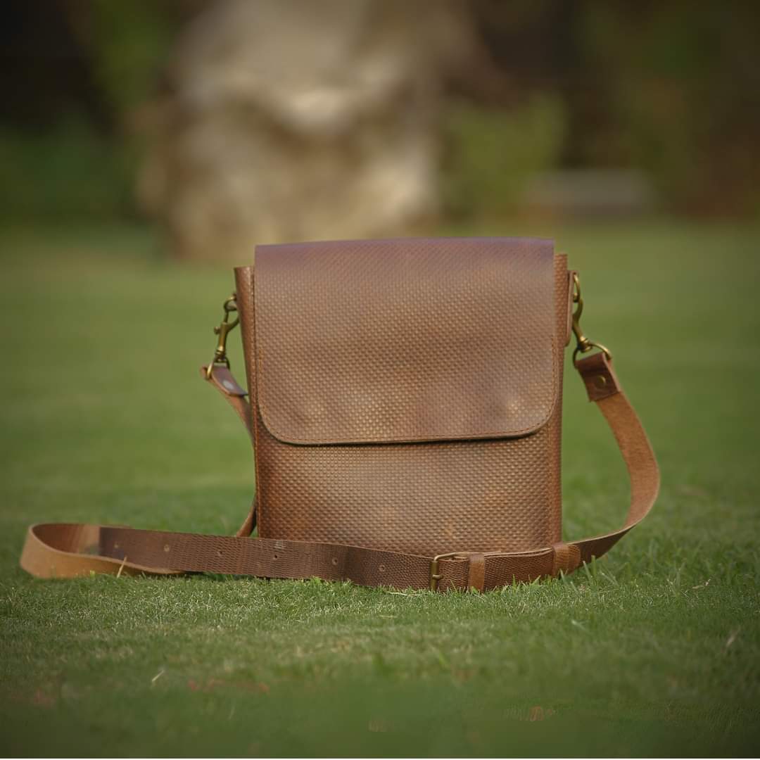 Leather unisex crossbody bag, premium leather crossbody bag