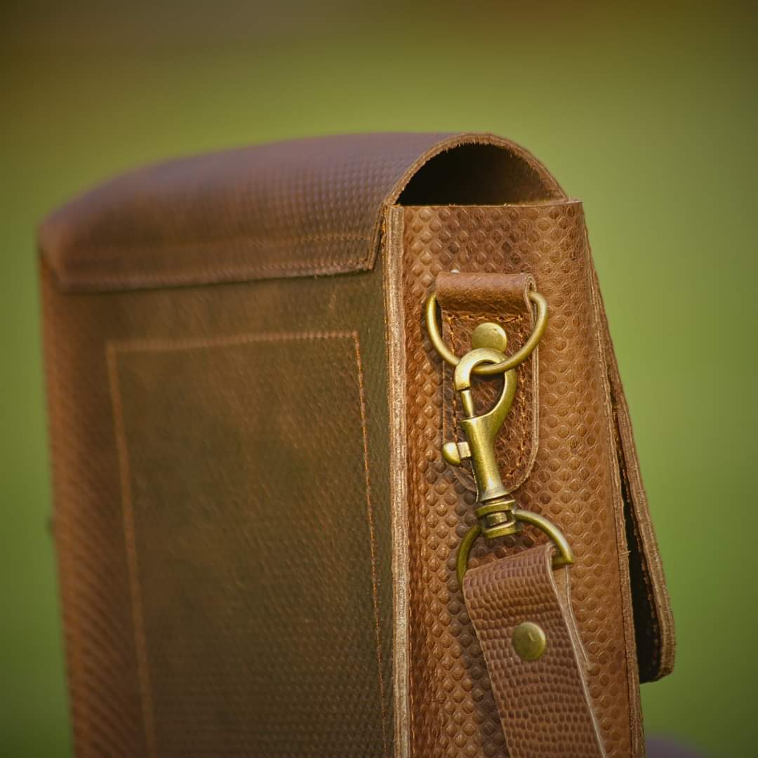 Leather unisex crossbody bag, premium leather crossbody bag
