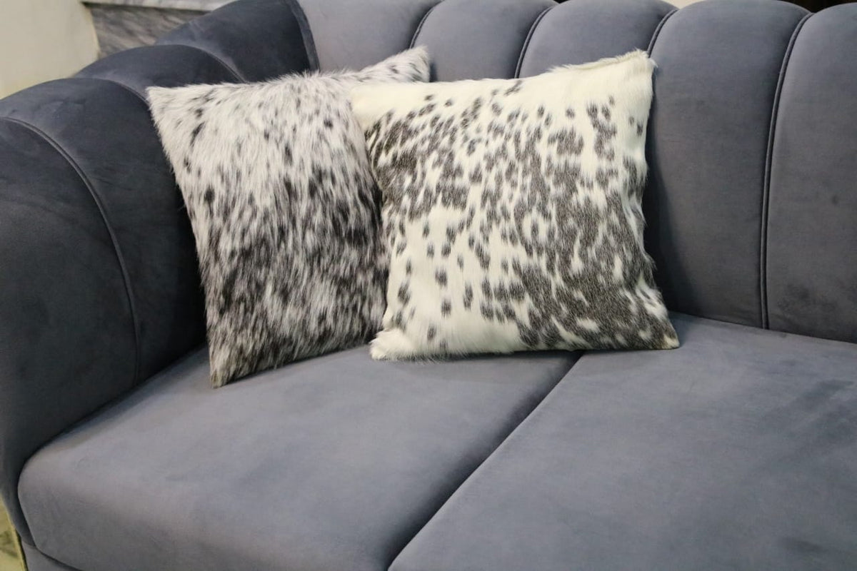 Hair on Leather Cushion Covers