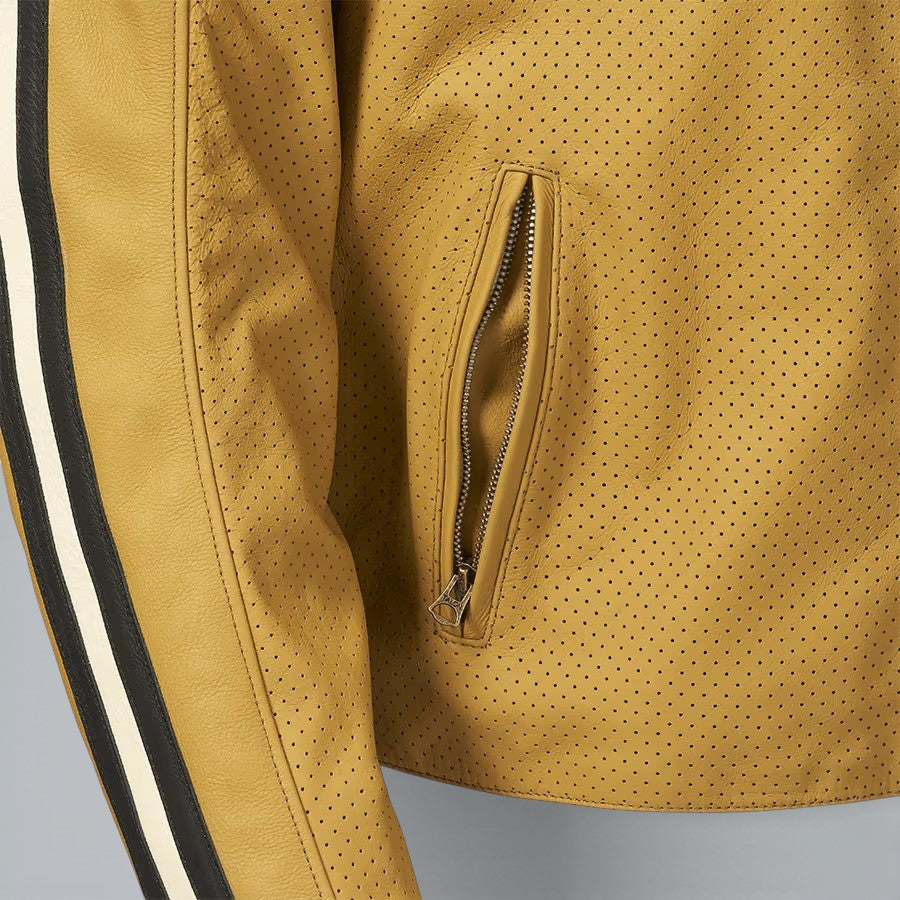 Triumph Braddan Air Race Leather Motorcycle Jacket