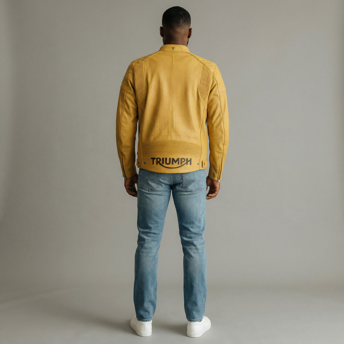 Triumph Braddan Air Race Leather Motorcycle Jacket