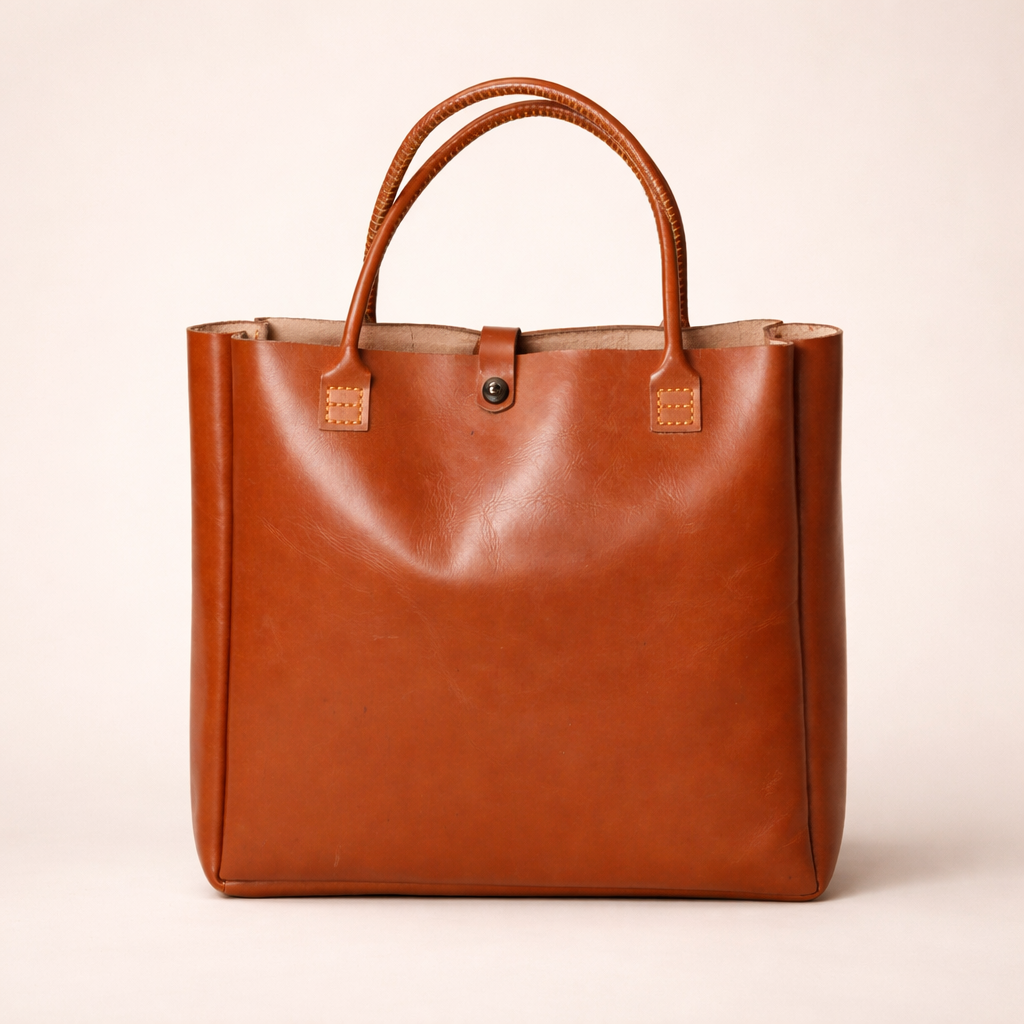 Ladies leather tote bag, women's handbag