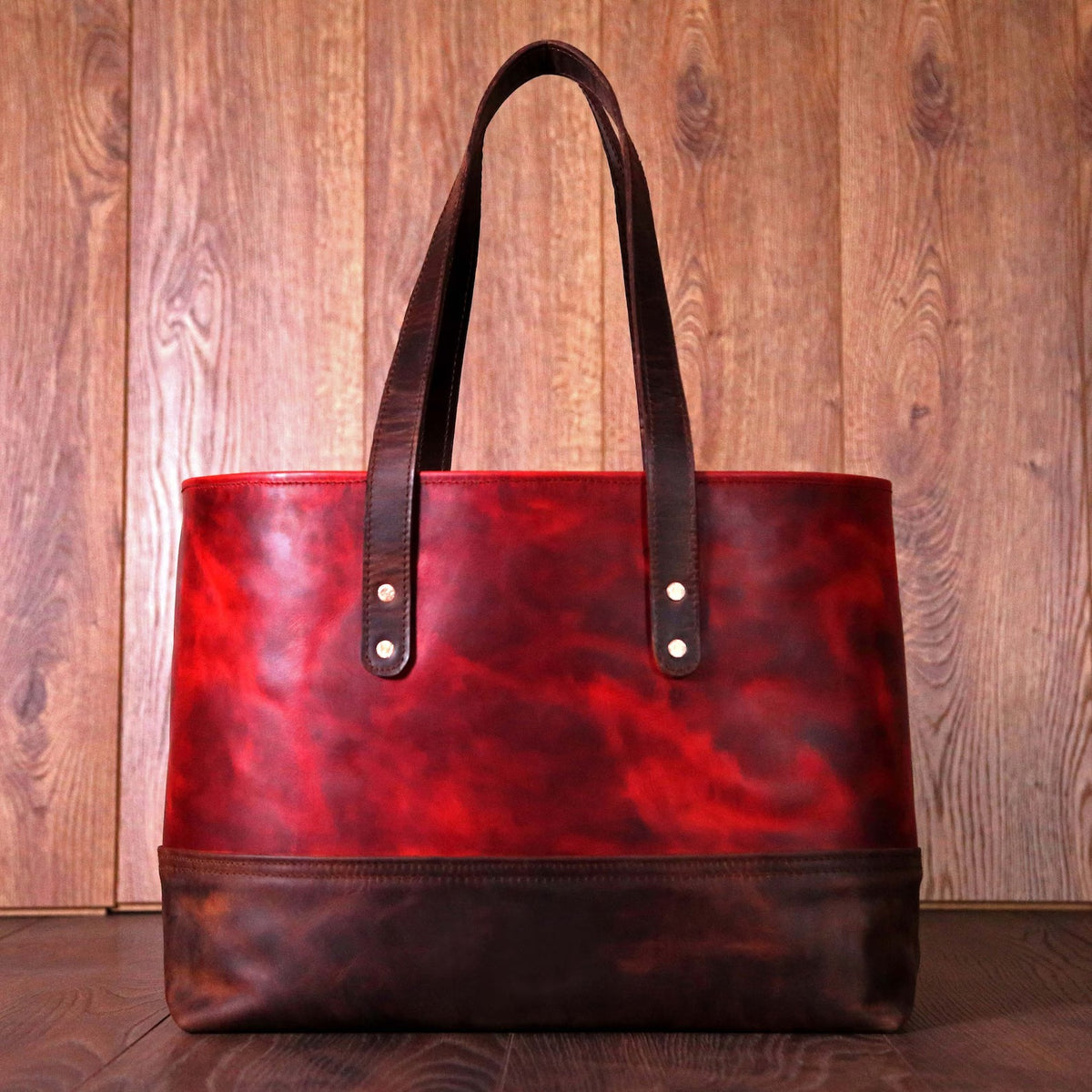 Red Leather Tote Bag, office bag for women&#39;s
