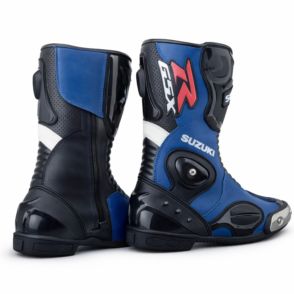 Suzuki GSX-R Motorcycle Racing Boots