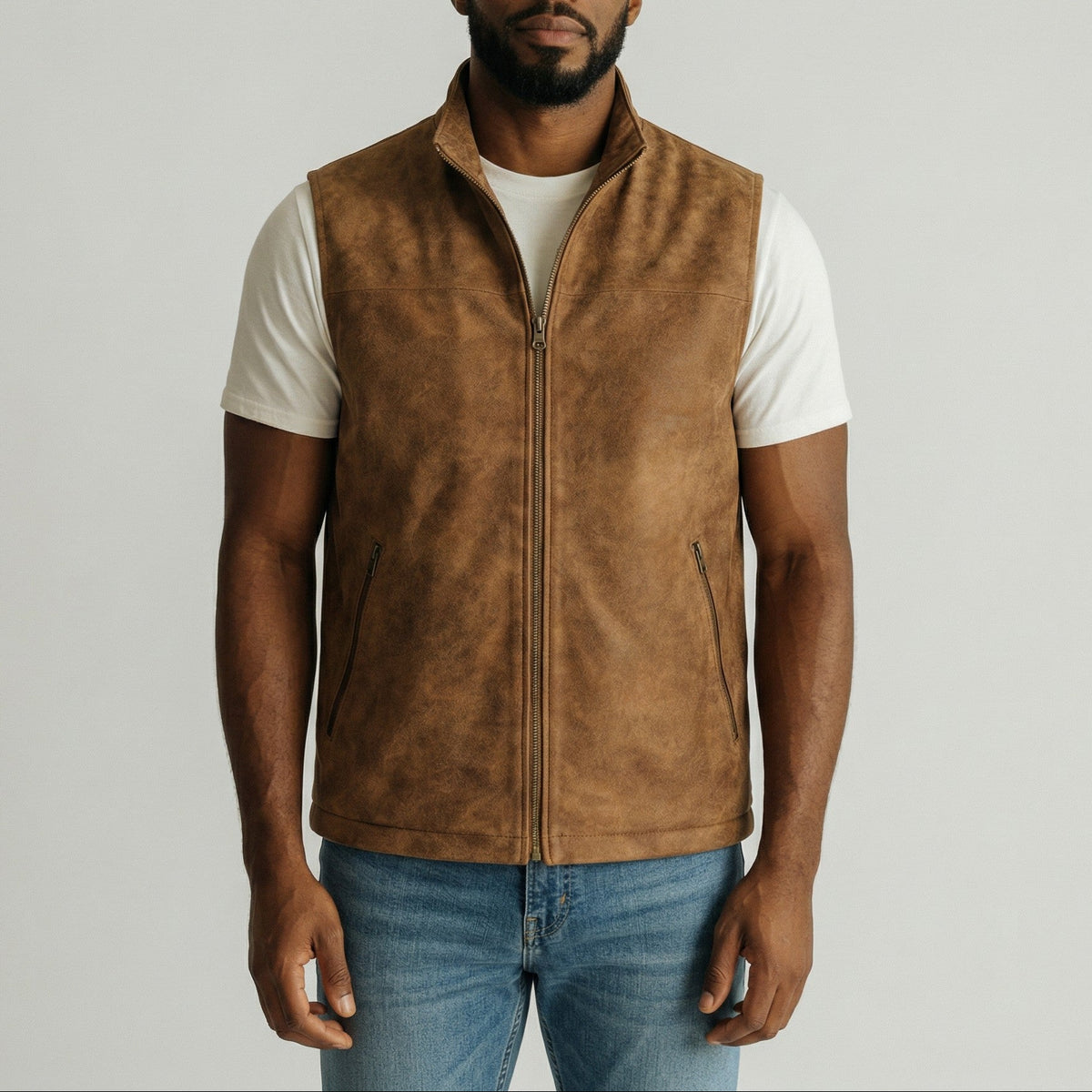 Men's Suede Casual Waistcoat Vest