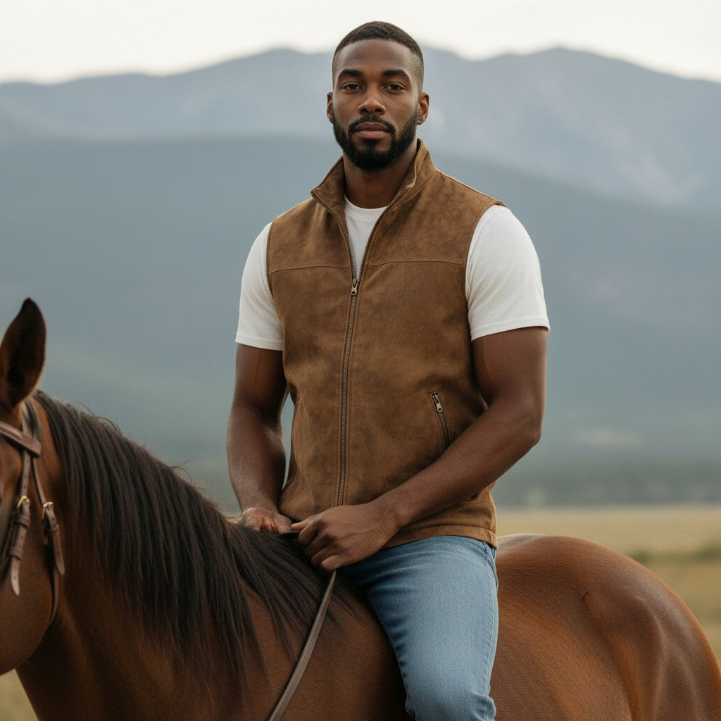 Men's Suede Casual Waistcoat Vest