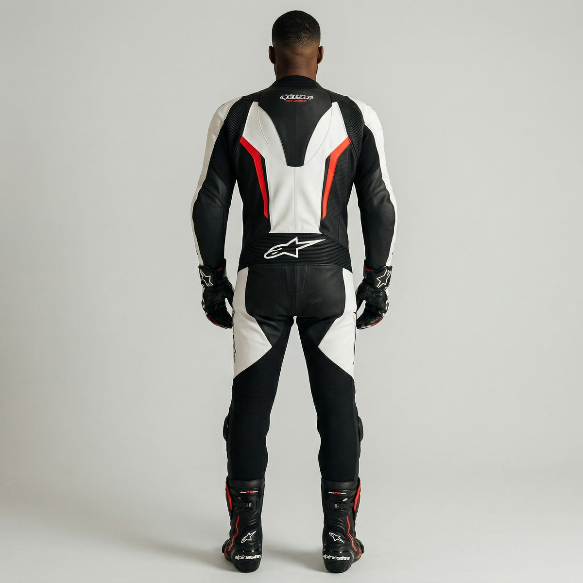 Alpinestars GP Force V2 One-Piece Racing Leather Suit | Black White Red