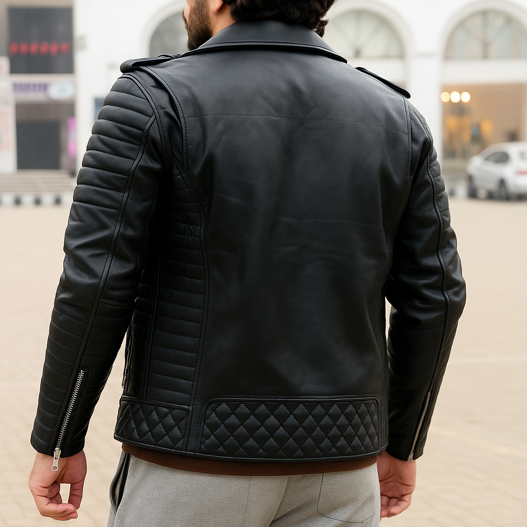 Men&#39;s biker Leather Jacket, lambskin original leather jackets