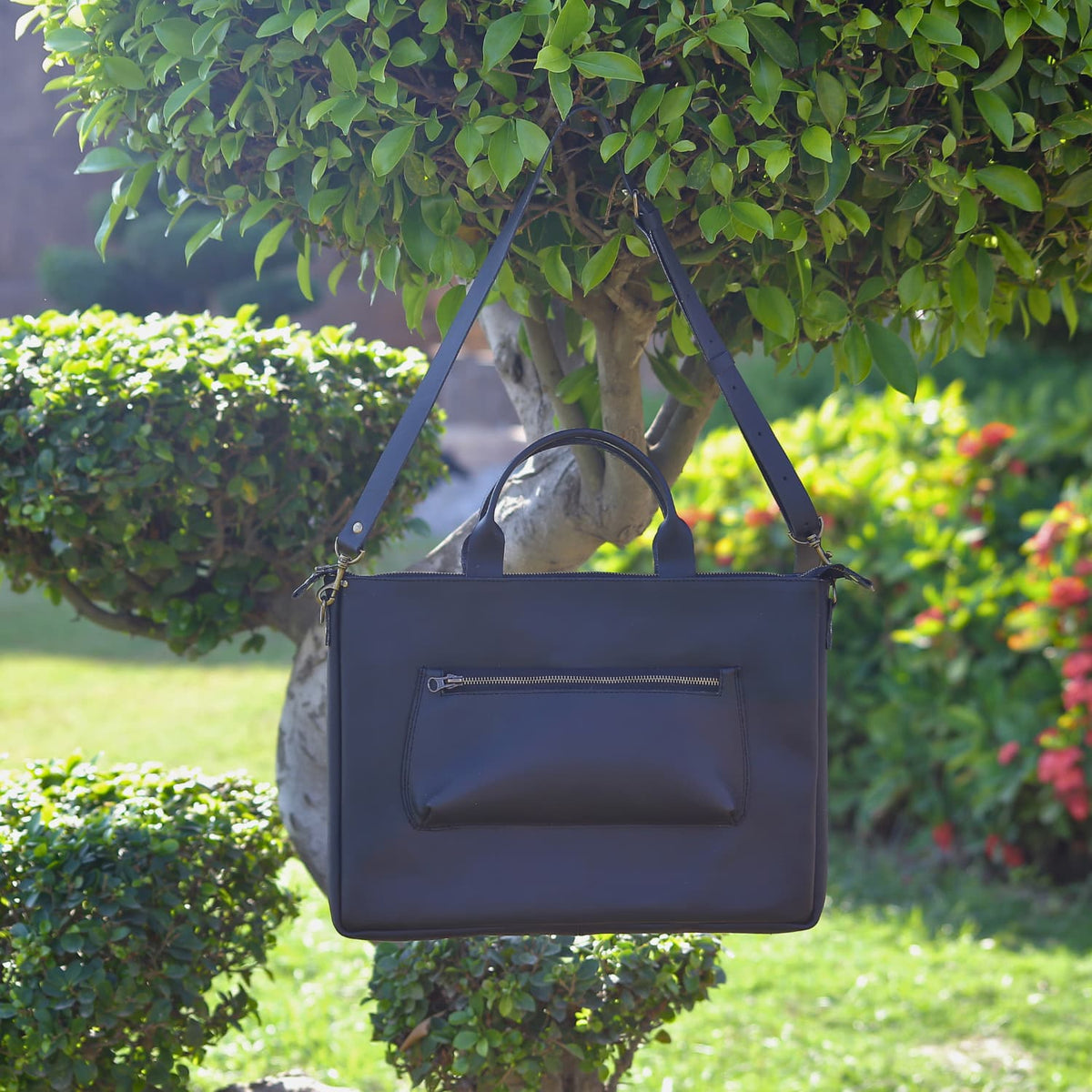 Ladies leather laptop Tote bag