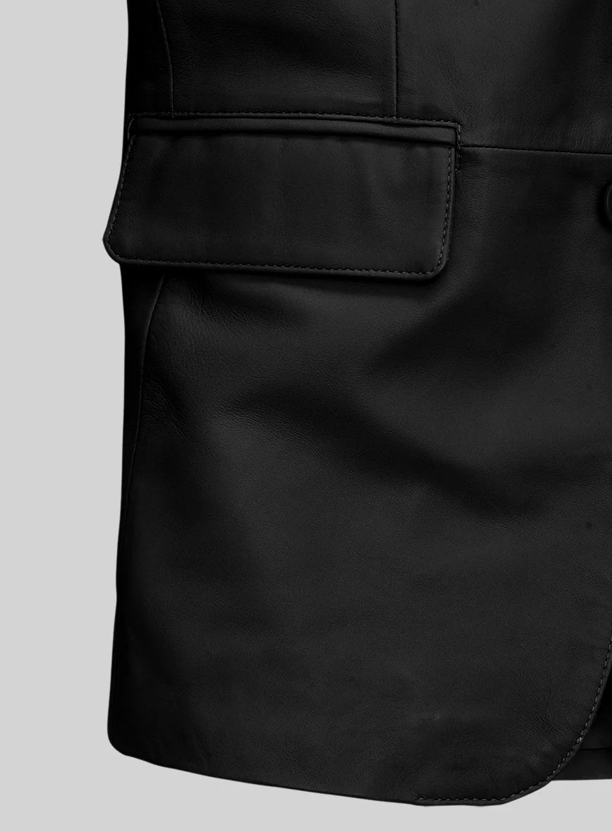 Men's Leather Blazer