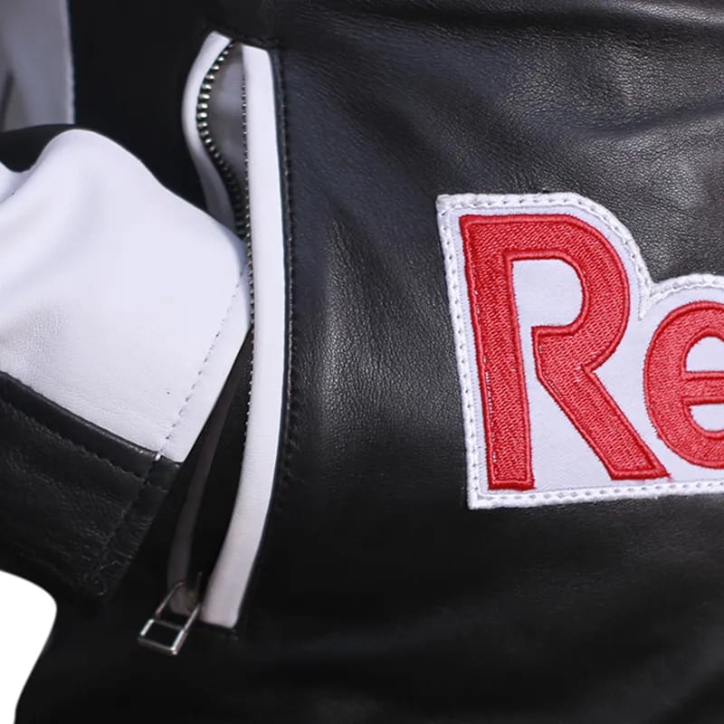 Red Bull Racing Motorcycle Leather Jacket, premium leather jacket