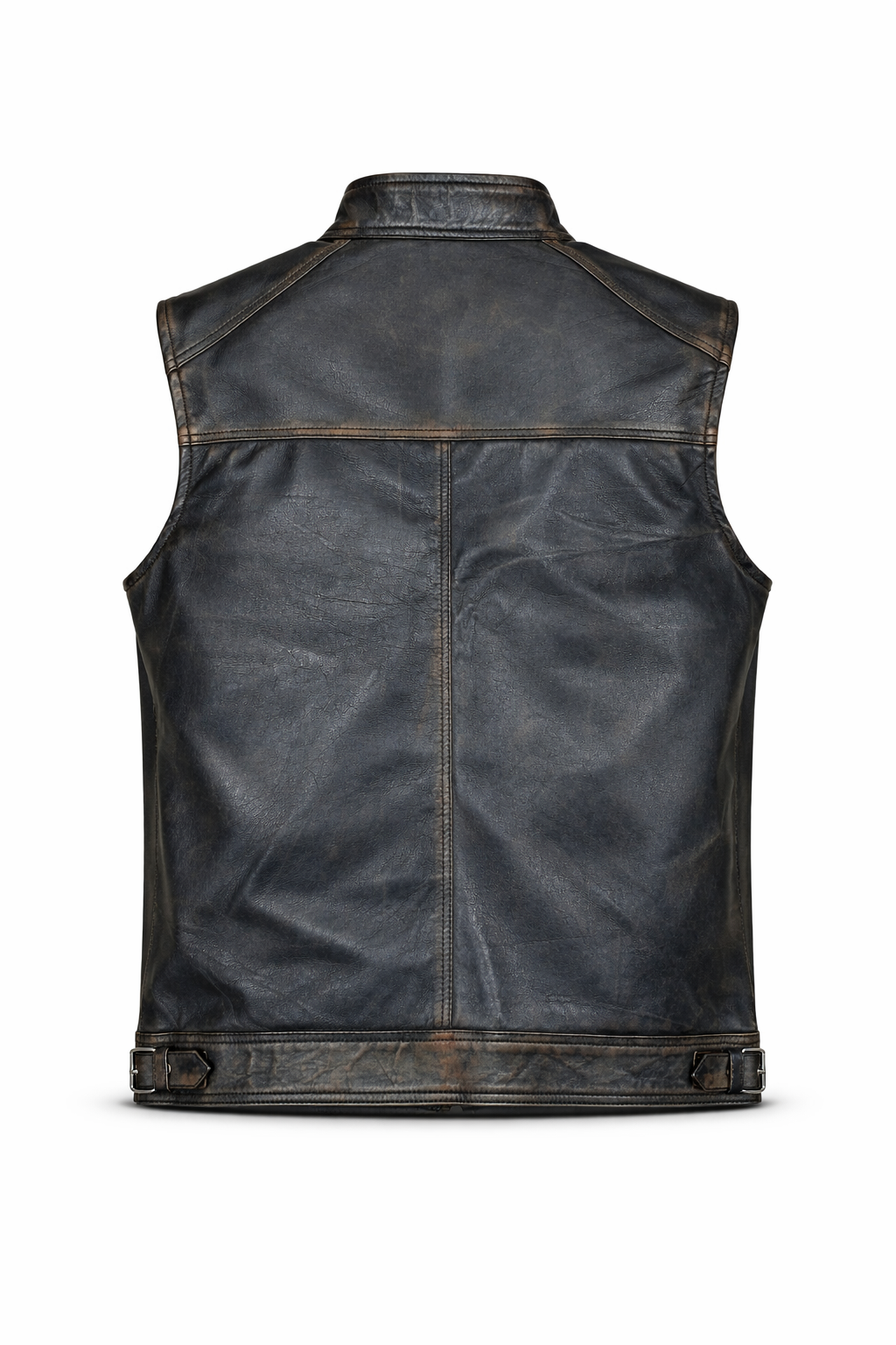 Distressed Genuine Leather Motorcycle vest