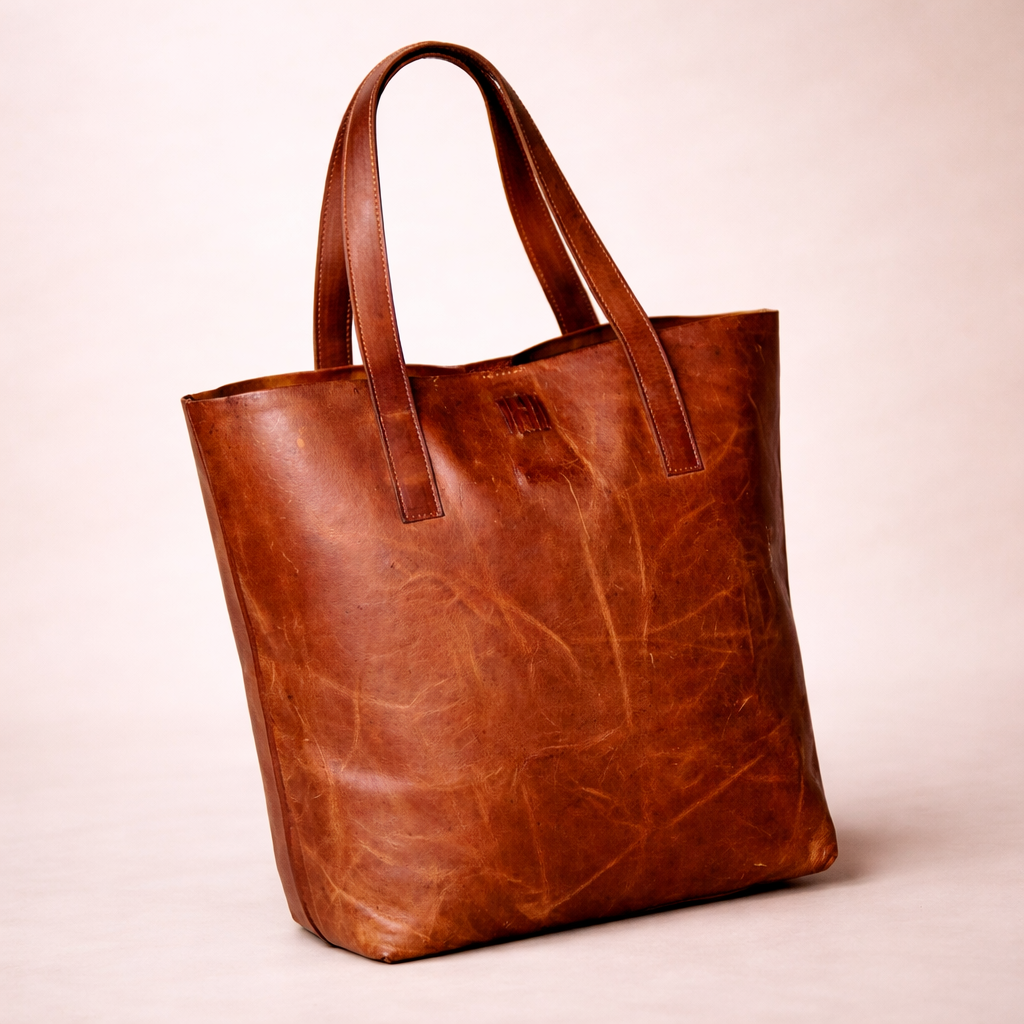 Ladies leather Tote bag, luggage shopping bag