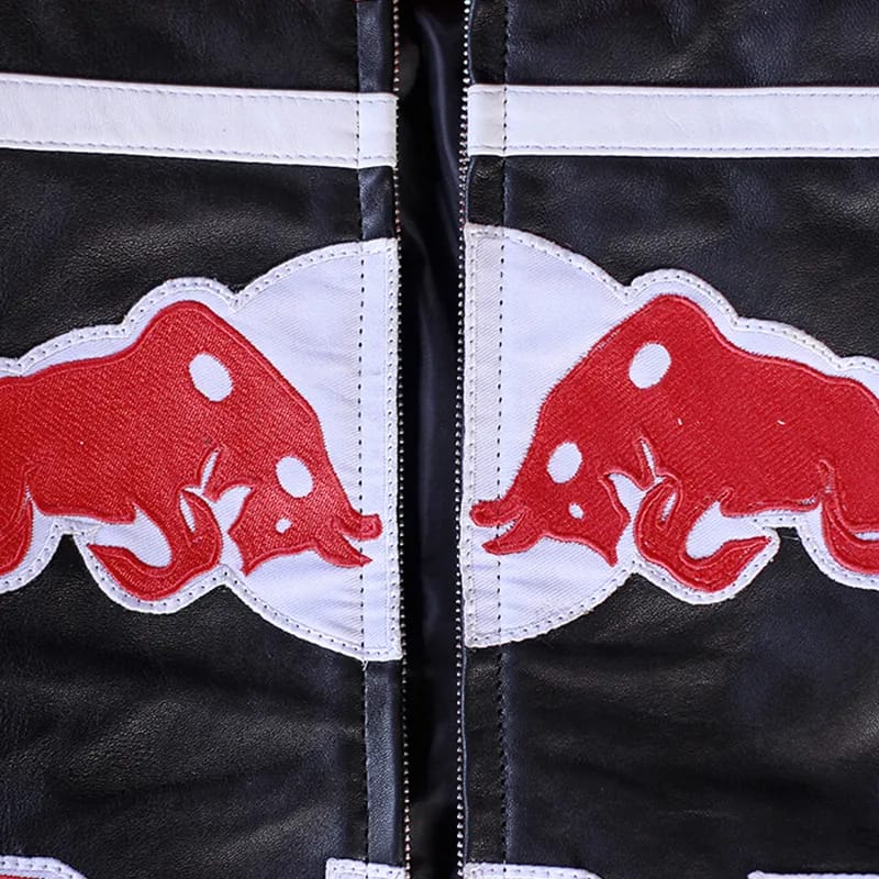 Red Bull Racing Motorcycle Leather Jacket, premium leather jacket