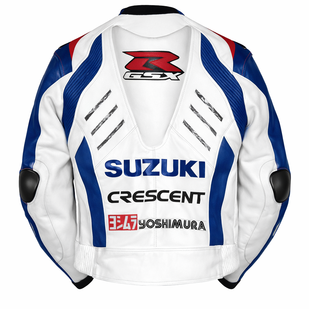 Suzuki GSX-R Motorcycle Racing Leather Jacket