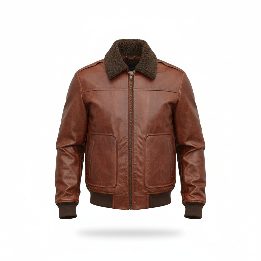 Maverick Leather Bomber Jacket