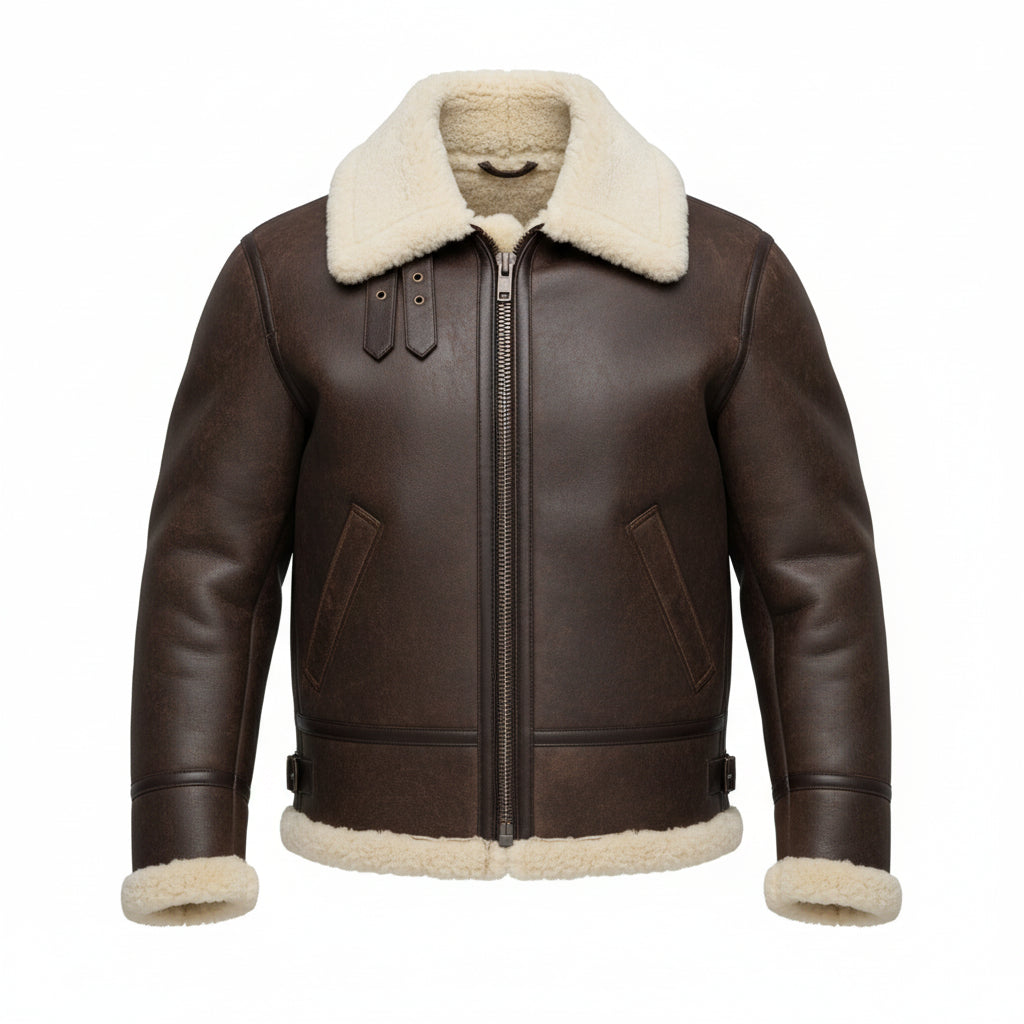 B3 Bomber Shearling Leather Jacket