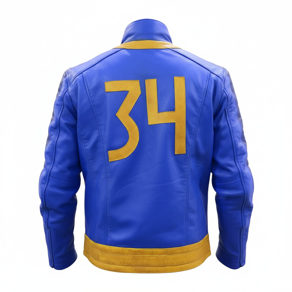 Lucy Vault 34 Blue New Vegas Costume Cosplay Leather Jacket