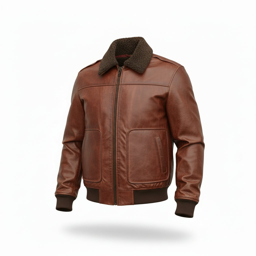 Maverick Leather Bomber Jacket