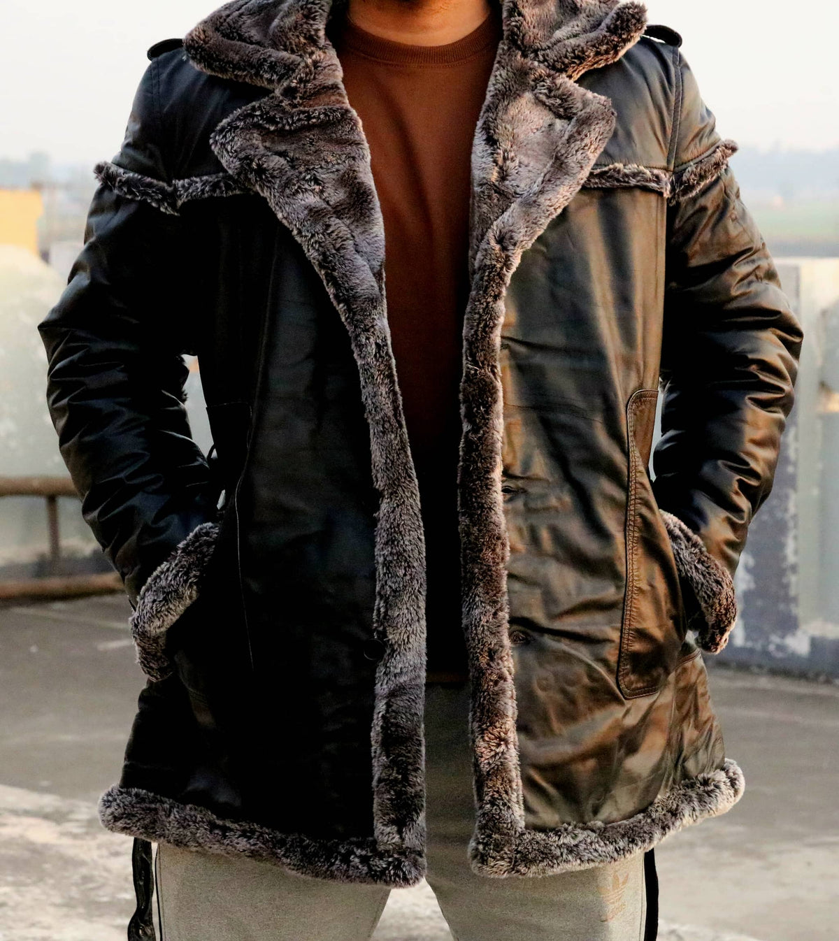 Premium long fur coat, original long fur coat with ultra soft fur